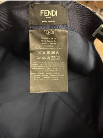 Casquette Fendi Plate Brown,Black