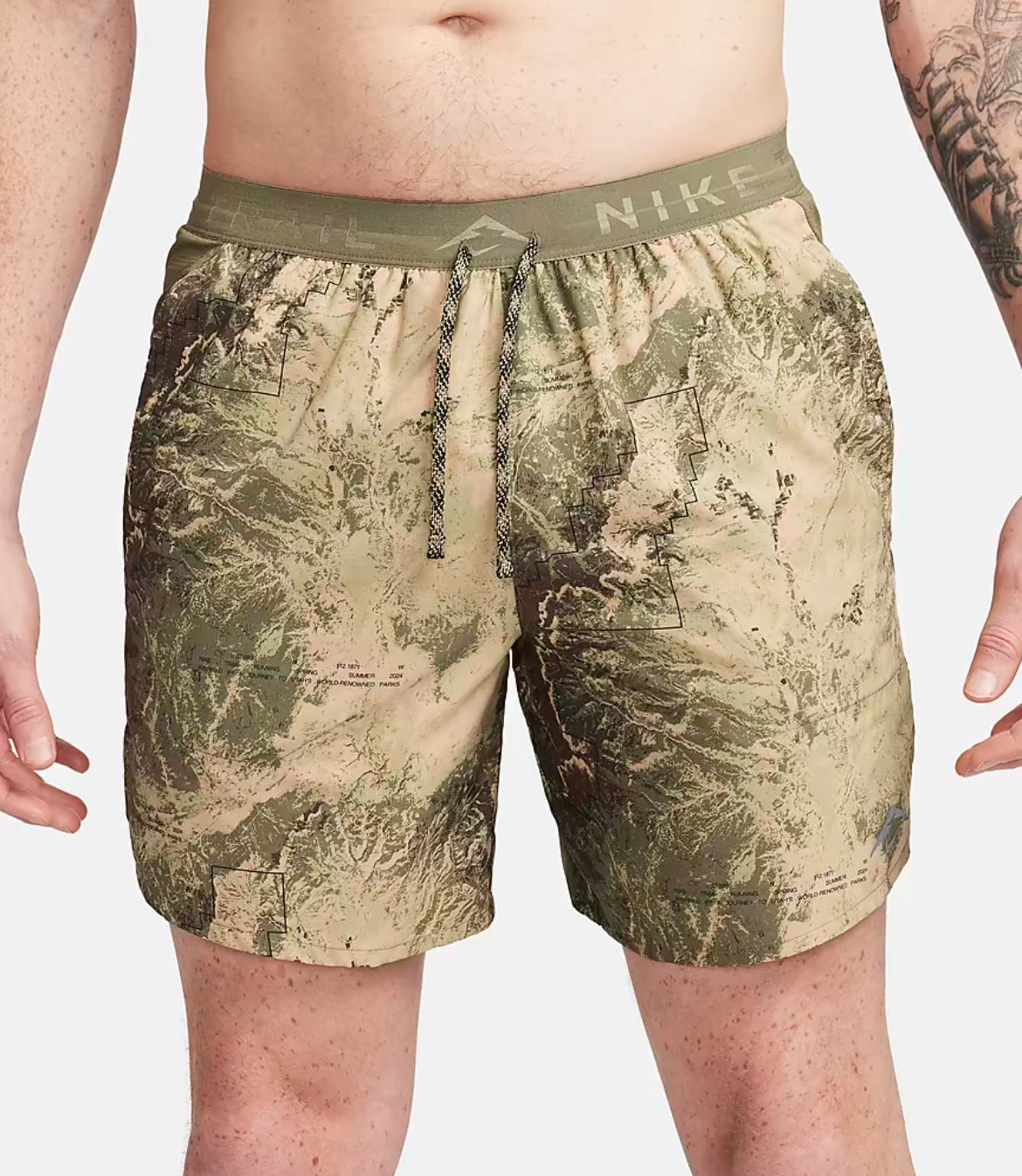 Short Running Nike Trail Camouflage Brown,Green