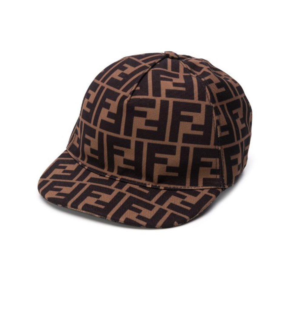 Casquette Fendi Plate Brown,Black
