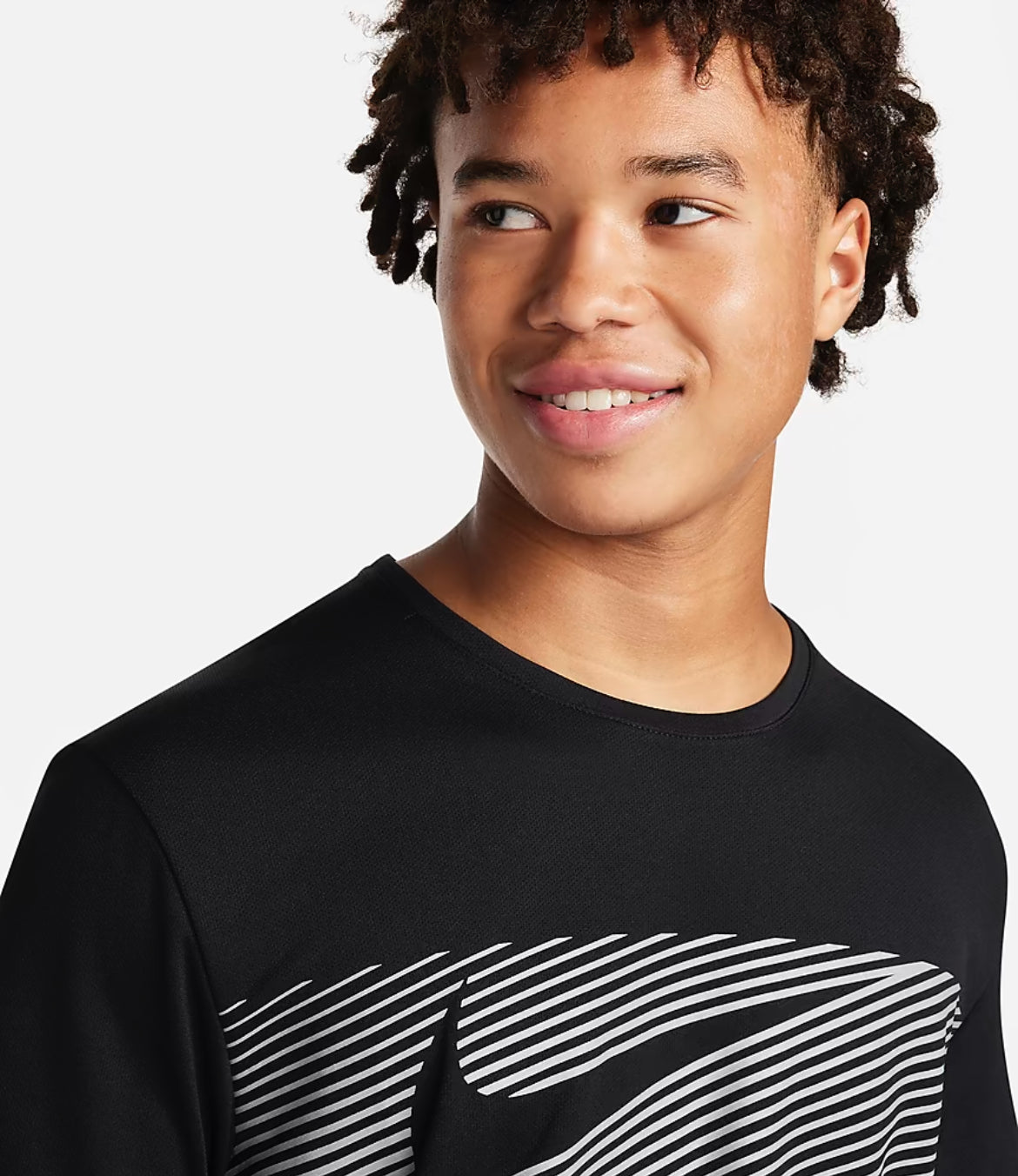 T-Shirt Running Nike Big Logo Black