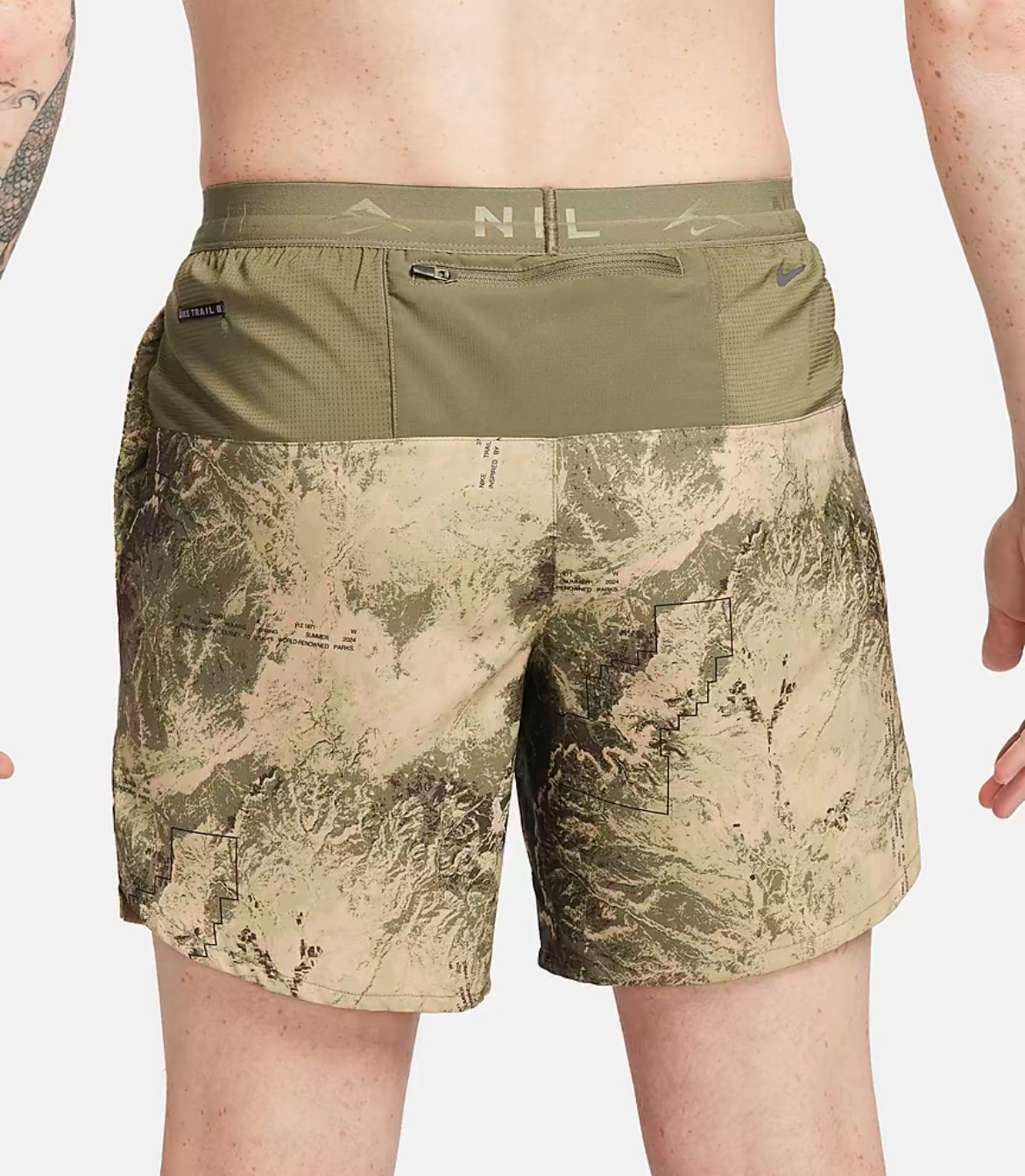 Short Running Nike Trail Camouflage Brown,Green