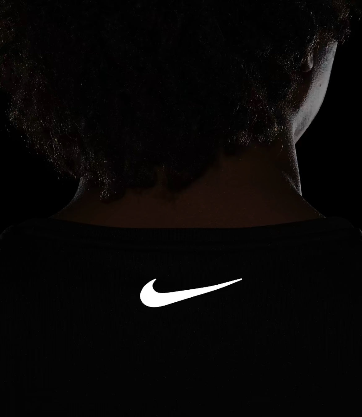 T-Shirt Running Nike Big Logo Black