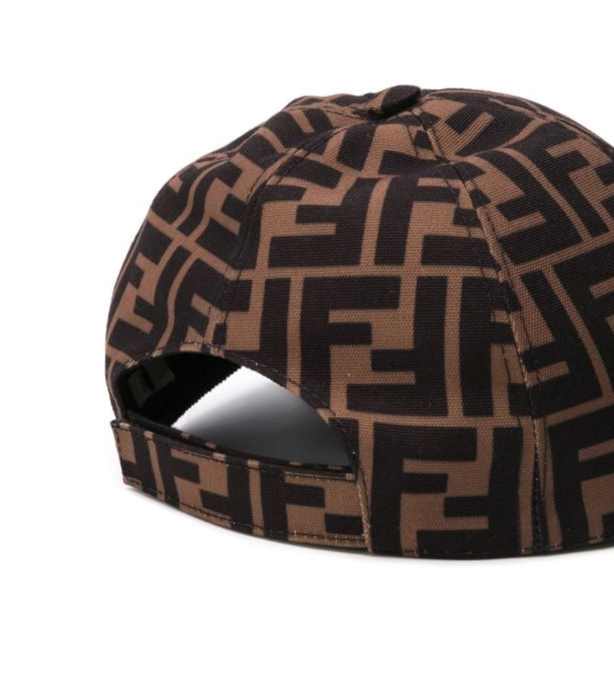 Casquette Fendi Plate Brown,Black