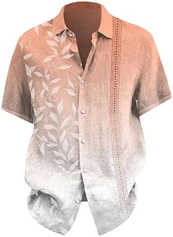 Men's Floral Shirts Button Down Tropical Holiday Beach Shirts Pack of Turtle Neck Top for Men