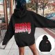 Christmas Women's Letter Print Hoodies Long Sleeved Hoodie With Pockets Women Hoodies Pullover Tunic