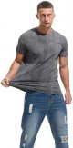 Men's Light Weight T-Shirts - Elastic Cotton Crew Neck Tees S-3XL