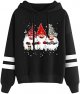 Christmas Long Women's Top Gnome Hooded Sweatshirt Printed Sleeve Women's Womens Pullover Hoodie Sweatshirt Dress