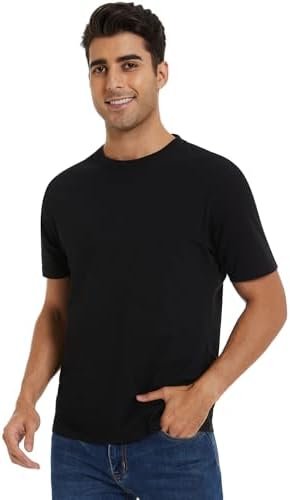 Men's Crew T-Shirts, Ultra Cotton T-Shirt for Men Men's Short-Sleeve T-Shirt, Classic Tee, Universal T-Shirt