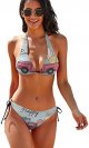 Swimsuit Teens Push Up Happy Easter Trunk Rabbit Plaid Tops Bottoms Bathing Suit Removable Padding Bra Tie String