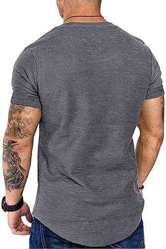 Fashion Mens T Shirt Muscle Gym Workout Athletic Shirt Cotton Tee Shirt Top