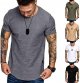 Fashion Mens T Shirt Muscle Gym Workout Athletic Shirt Cotton Tee Shirt Top